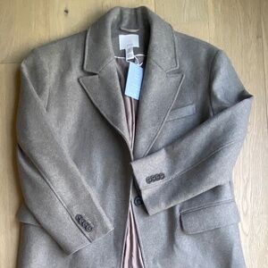 H&M Tan Wool Blend Long Coat NWT